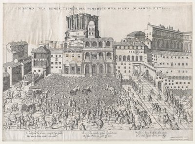 Speculum Romanae Magnificentiae: Papal Benediction by Giovanni Ambrogio Brambilla