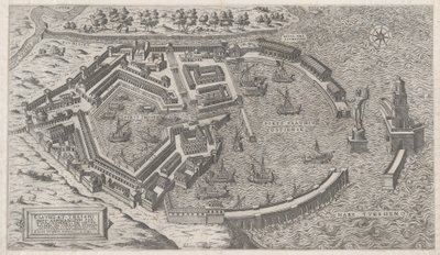 Speculum Romanae Magnificentiae: Port of Rome, 1581 by Giovanni Ambrogio Brambilla