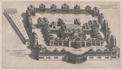 Speculum Romanae Magnificentiae: The Baths of Diocletian by Giovanni Ambrogio Brambilla