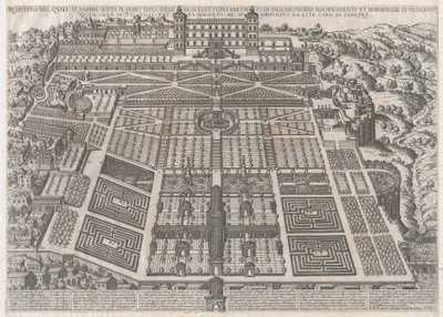 Speculum Romanae Magnificentiae: Tivoli Palace and Gardens by Giovanni Ambrogio Brambilla.