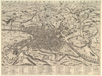 Speculum Romanae Magnificentiae: View of Modern Rome from the West by Giovanni Ambrogio Brambilla