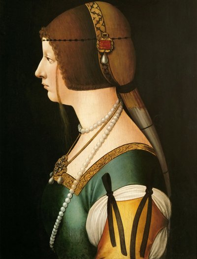Portrait of Bianca Maria Sforza 1472-1510, the Second Wife of Maximilian I, Holy Roman Emperor by Giovanni Ambrogio de Predis