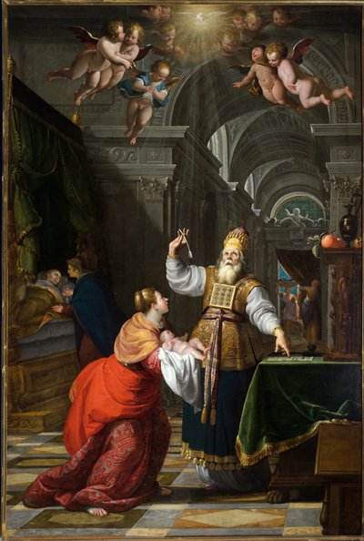 Triumph of the name of Saint John the Baptist by Giovanni Andrea Ansaldo