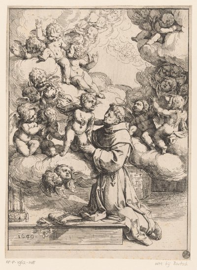 Saint Anthony of Padua with the Christ Child by Giovanni Andrea Podestà (attributed to)
