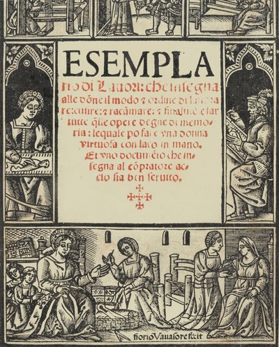 Esemplario di Lauori, Title Page Recto, August 1, 1532 by Giovanni Andrea Vavassore