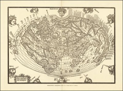 1540 Map of the World by Giovanni Andrea Vavassore by Giovanni Andrea Vavassori