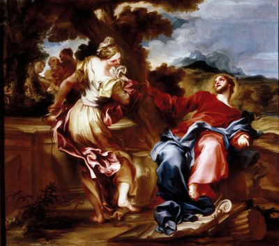 Christ and the Samaritan by Giovanni Andrea di Ferrari