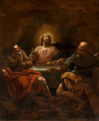 Chapel of the SS Sacrament, Second span south side, Giovanni Antonio Borroni, Dinner of Emmaus 1750 by Giovanni Angelo Borroni