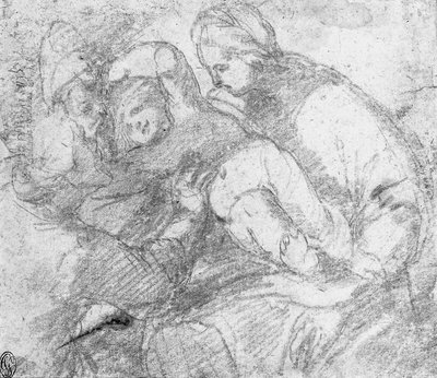 The Madonna and Child with a Kneeling Saint by Giovanni Angelo Ferrario