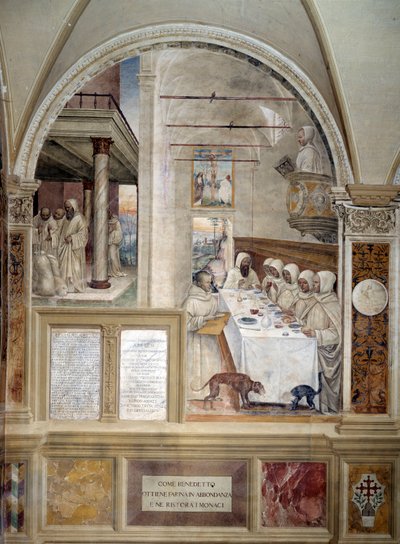 Benedict Gets Flour in Abundance and Feeds the Monks by Giovanni Antonio Bazzi Sodoma