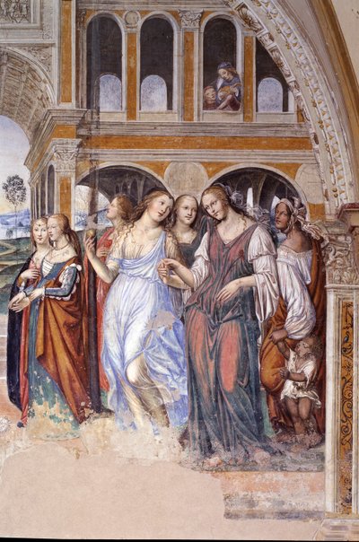 Florence Sends Courtesans to the Monastery of Saint Benedict (detail) by Giovanni Antonio Bazzi Sodoma