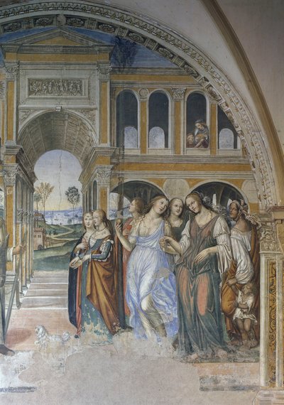 Florentius Sending the Harlots into the Monastery, Scene from the Life of St Benedict by Giovanni Antonio Bazzi Sodoma