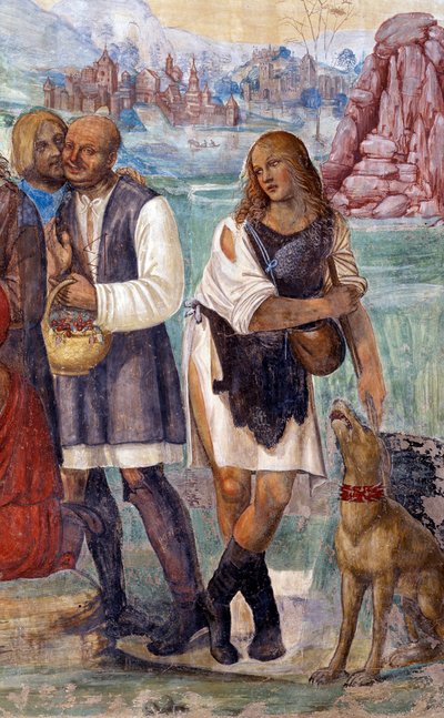 How Benedict Teaches the Holy Doctrine to the Peasants Who Visit Him (Detail) by Giovanni Antonio Bazzi Sodoma