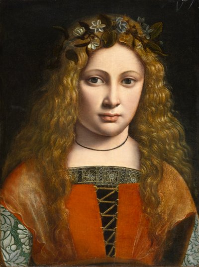 Portrait of a Young Girl Crowned with Flowers, c.1490 by Giovanni Antonio Boltraffio
