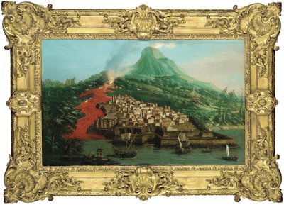 A Volcanic Island with a Harbour and Shipping by Giovanni Antonio Canal