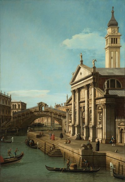 Capriccio: The Rialto Bridge and the Church of S. Giorgio Maggiore by Giovanni Antonio Canal