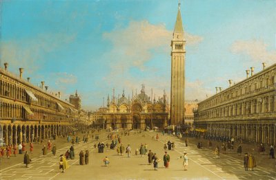 The Piazza San Marco, Venice, Looking East by Giovanni Antonio Canal