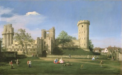 Warwick Castle, East Front from the Courtyard by Giovanni Antonio Canal