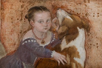 Little Girl and Dog (detail) by Giovanni Antonio Fasolo