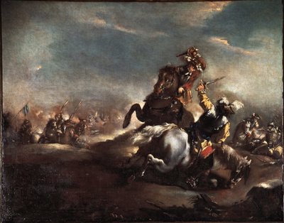 Duel of Knights by Giovanni Antonio Guardi