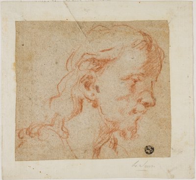 Head of Christ, in Three-Quarter Profile, to Right by Giovanni Antonio Guardi