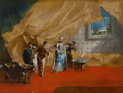 Interior: A Sultana Taking Coffee in the Harem by Giovanni Antonio Guardi