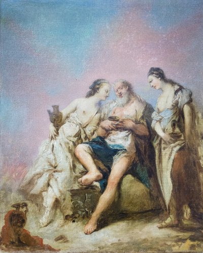 Lot and his daughters by Giovanni Antonio Guardi