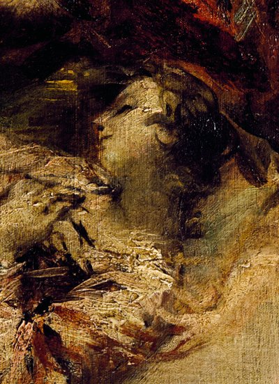 Tobias Blessed by the Angel (detail) by Giovanni Antonio Guardi