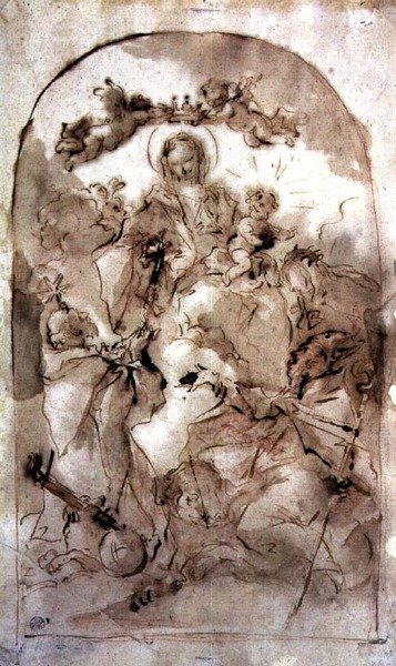 Virgin and Child with St. Dominic, St. Theresa and St. Coribian, c.1745 by Giovanni Antonio Guardi
