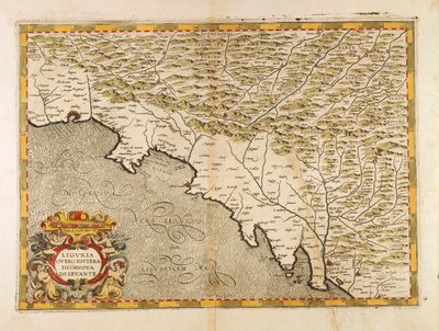 Eastern Liguria Region (Copper Engraving) by Giovanni Antonio Magini