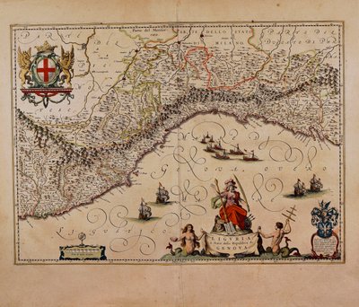 Map of Liguria Region by Giovanni Antonio Magini