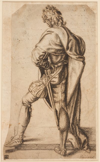 A man standing, seen from behind by Giovanni Antonio Pordenone