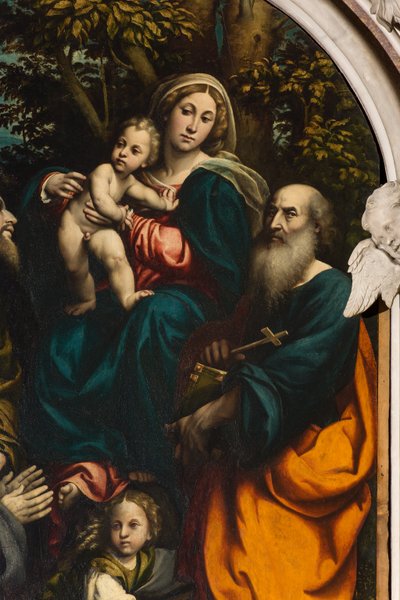 Altar of Saint Catherine, Madonna and Child between Saints Philip and James and the Donor Giacomo Schizzi, Il Pordenone 1522 (Detail) by Giovanni Antonio Pordenone