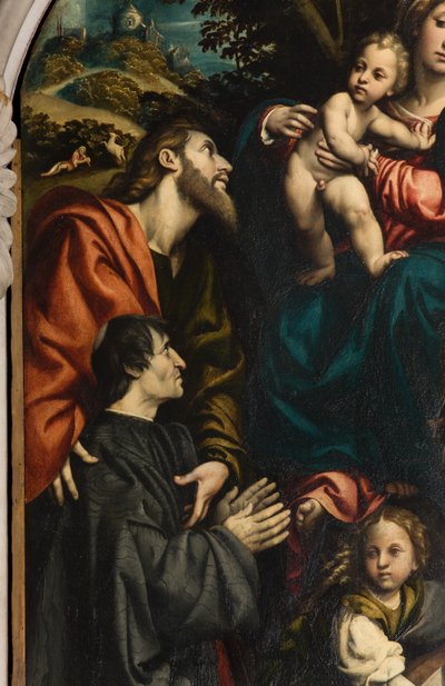 Madonna and Child between Saints Philip and James and the donor Giacomo Schizzi, 1522 (detail) by Giovanni Antonio Pordenone