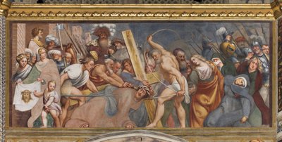 Central Aisle, Second South Span, Jesus Falls Under the Cross, Il Pordenone by Giovanni Antonio Pordenone