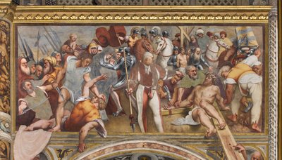 Central Aisle, First South Span, Christ nailed to the Cross, The Pordenone by Giovanni Antonio Pordenone