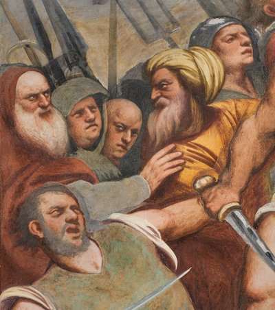 Central Aisle, First South Span, Christ nailed to the Cross, The Pordenone by Giovanni Antonio Pordenone