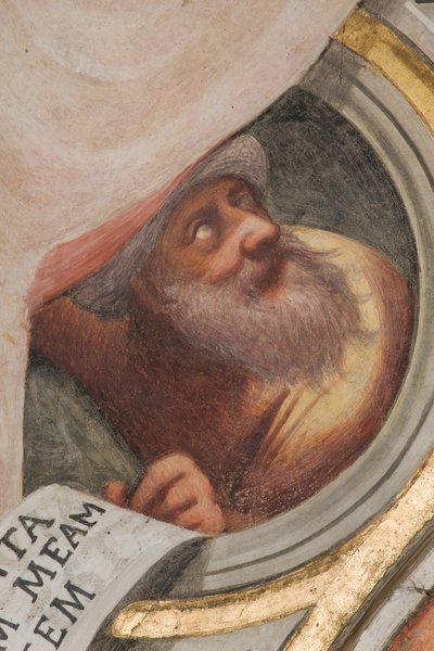 Central Nave, Plume First Span South, Il Pordenone 1520, Bust with Prophet by Giovanni Antonio Pordenone