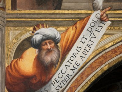 Central Nave, Plume Third Span South, Il Pordenone 1520, Bust with Prophet by Giovanni Antonio Pordenone