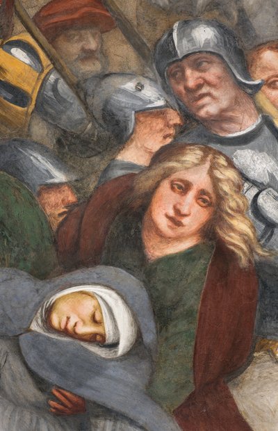 Central nave, Second South Span, Jesus falls under the Cross, Il Pordenone by Giovanni Antonio Pordenone