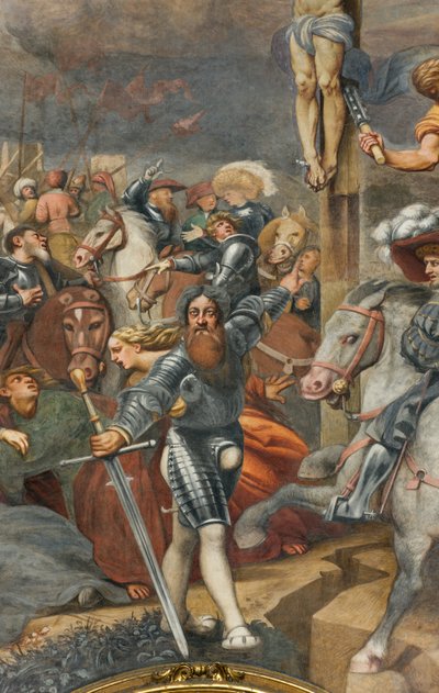 Counterfaccata, IL Pordenone, Crucifixion 1520-21 (detail) by Giovanni Antonio Pordenone