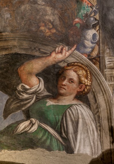 Lunette representing a Sybil (detail) by Giovanni Antonio Pordenone