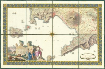 1794 map of the Gulf of Naples by Giovanni Antonio Rizzi Zannoni