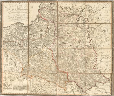 1807 Map of Poland by Giovanni Antonio Rizzi Zannoni