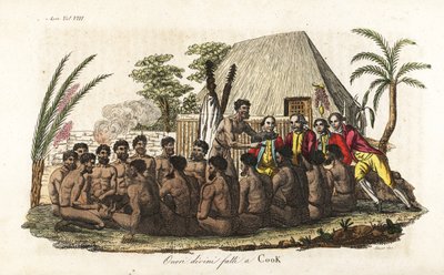 Hawaiian Natives Offer a Sacrificial Pig to Captain James Cook by Giovanni Antonio Sasso