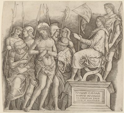 Christ before Pilate by Giovanni Antonio da Brescia