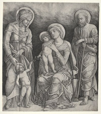 Holy Family with St. Elizabeth and the Infant St. John the Baptist by Giovanni Antonio da Brescia