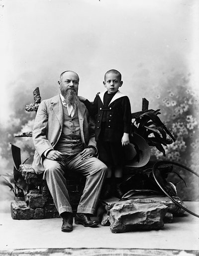 Portrait of Man with Little Boy by Phillipe de Marlier
