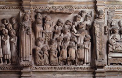 The miracle of the cloud, White marble sculpture, 1336-1339, by Giovanni di Balduccio by Giovanni Balduccio