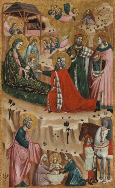 Nativity and the Adoration of the Magi by Giovanni Baronzio da Rimini